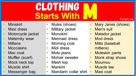 clothing brands starting with m